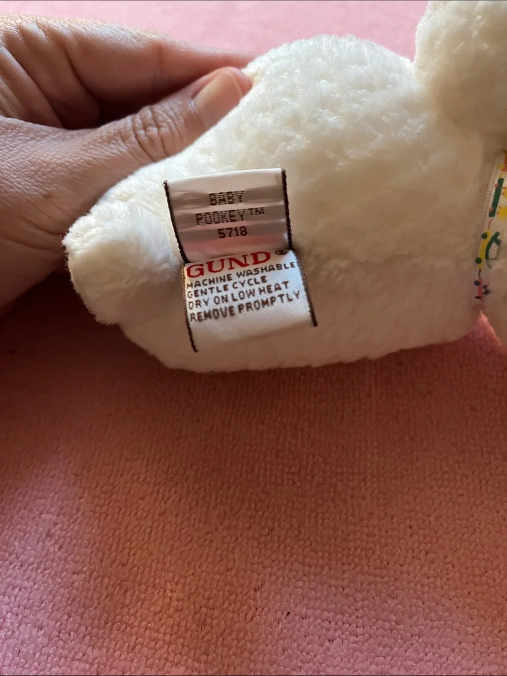 Plush White Teddy Bear with Ribbon - Soft Kids Toy by GUND